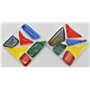 Image 3 : 4 Vetro di Murano Glass Tile Coasters