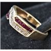 Image 2 : Pranda 10K Gold, Diamond, and Ruby Ring, Sz 8.5