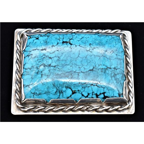 Navajo Sterling Turquoise Belt Buckle