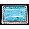 Image 3 : Navajo Sterling Turquoise Belt Buckle