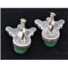 Image 10 : Rare Guadalajara Sterling Green Onyx Suite