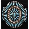 Image 1 : Zuni Needlepoint Turquoise Cuff Bracelet