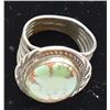 Image 5 : Navajo Sterling Stone Mt. Turquoise Ring, Sz 9.5