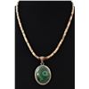 Image 2 : Sterling Malachite Pendant Necklace