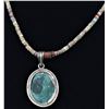 Image 3 : Sterling Malachite Pendant Necklace