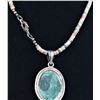 Image 4 : Sterling Malachite Pendant Necklace