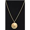 Image 2 : Sand Dollar Pendant on 14K Gold Rope Chain