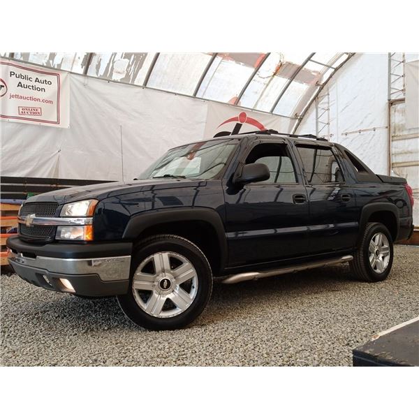 G3 --  2004 CHEVROLET AVALANCHE 1500 4X4 , Blue, 324917 KM