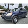 Image 3 : C2 --  2003 HONDA CRV LX AWD, Blue, 291,491 KMS