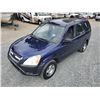 Image 5 : C2 --  2003 HONDA CRV LX AWD, Blue, 291,491 KMS