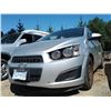 Image 2 : A7 --  2012 CHEVORLET SONIC LT , Silver, 214621  "NO RESERVE"