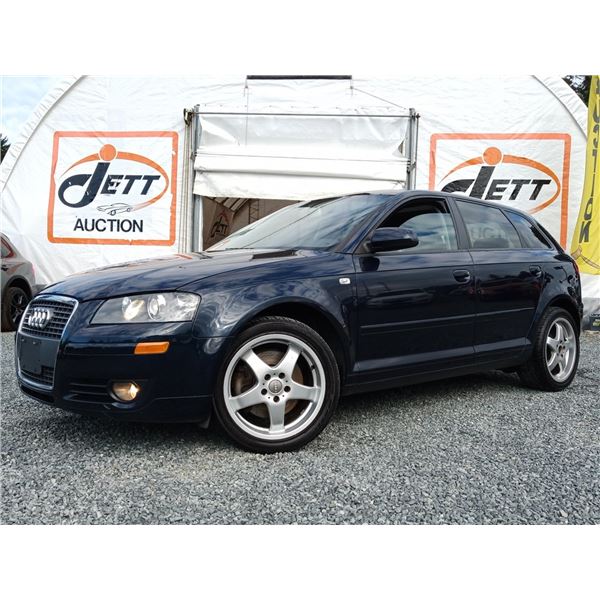 A8 --  2008 AUDI A3, Black, 150,521 kms  "NO RESERVE"