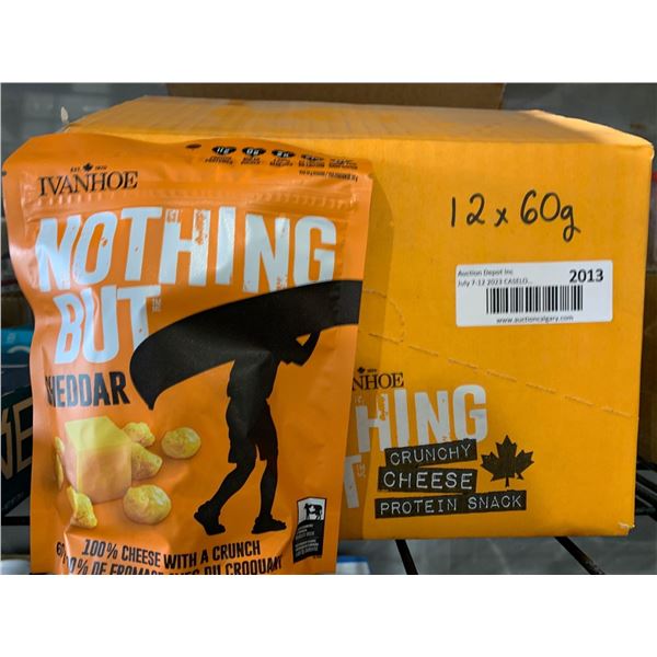 CASE LOT -Ivanhoe Nothing But Cheddar Cheese Snacks 12x60g