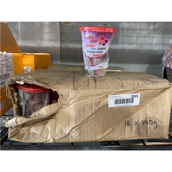 CASE LOT -Koala Kup Jumbo Sour Suckers 12x140g
