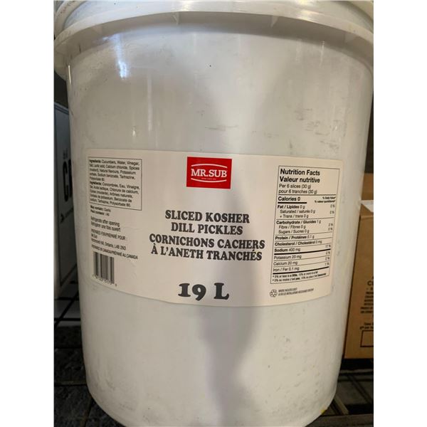 CASE LOT -Mr.Sub Sliced Kosher Dill Pickles 19L