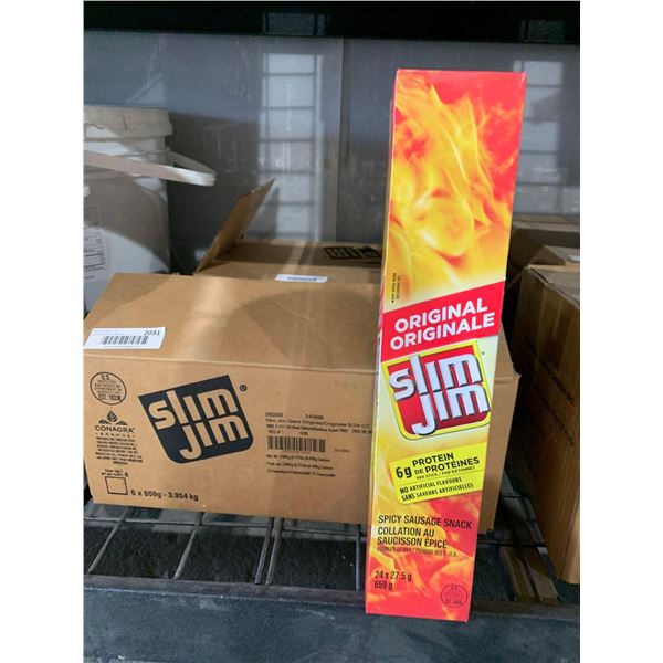 CASE LOT -Slim Jim Original Spicy Sausage Stick 6 x 24 count