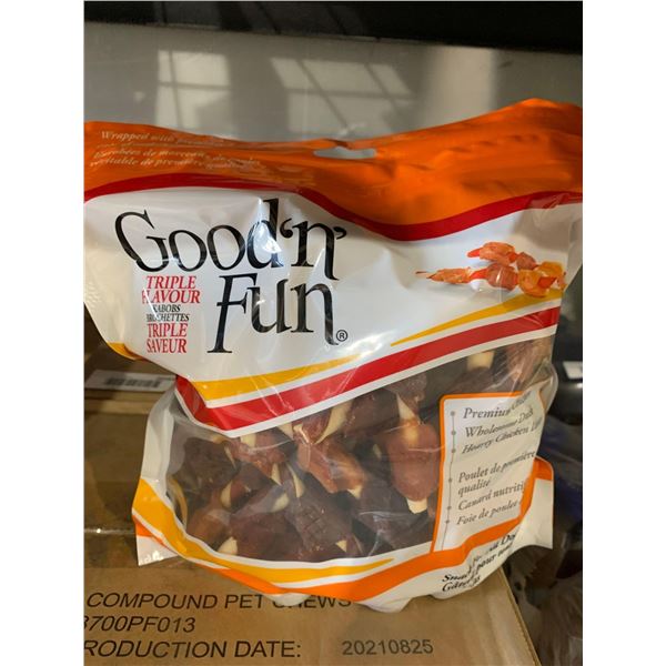 CASE LOT -Good 'n Fun Triple Flavor Kabobs For Dogs 3 x 681g