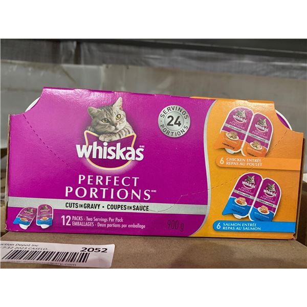 CASE LOT - Whiskas perfect portions cuts in gravy 12 packs