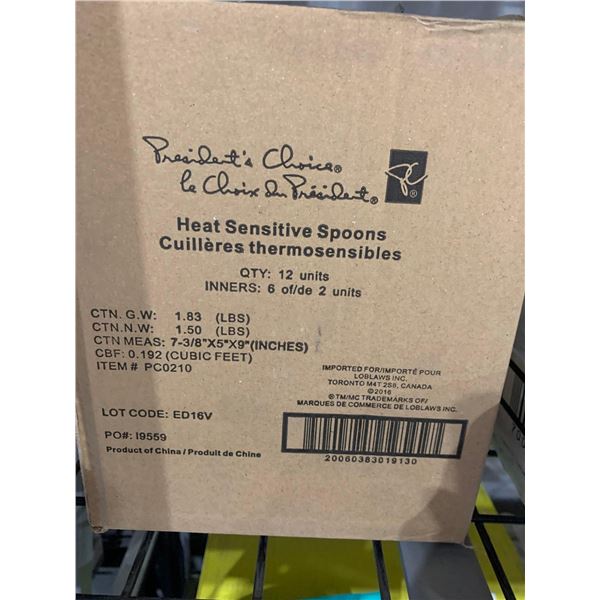 CASE LOT - Heat sensitive spoons 12 units