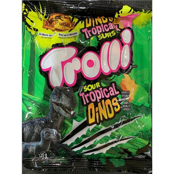 CASE LOT - Trolli sour tropical dinos 12 x 120g