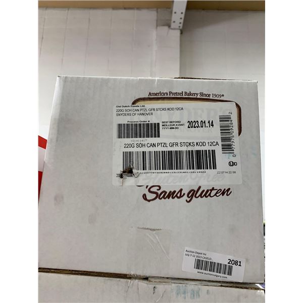 CASE LOT - Snyders gluten free pretzel sticks