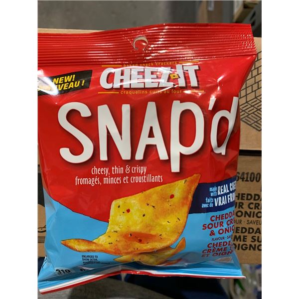 CASE LOT - Cheez it snap'd cheddar sour cream & onion 6 x 62g