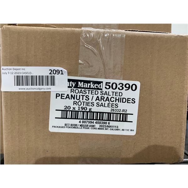 CASE LOT - Roasted salted peanuts 20 x 190g
