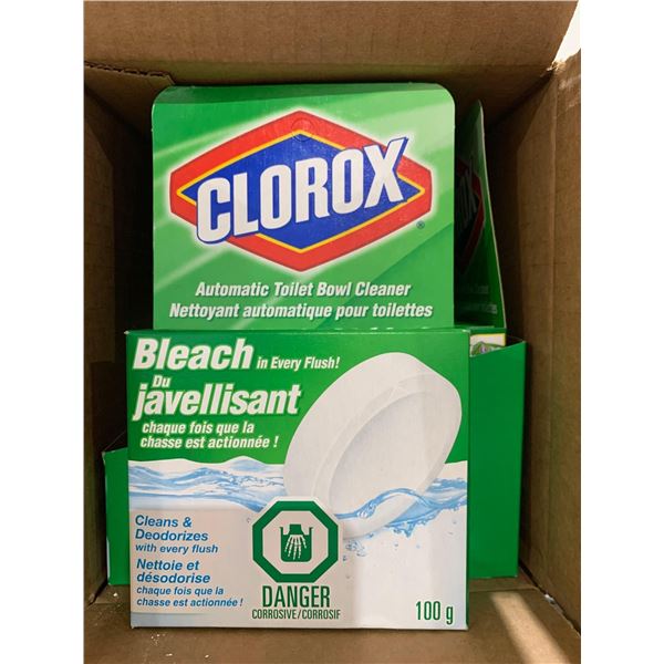 CASE LOT - Clorox bleach automatic toilet bowl cleaner 12 x 100g