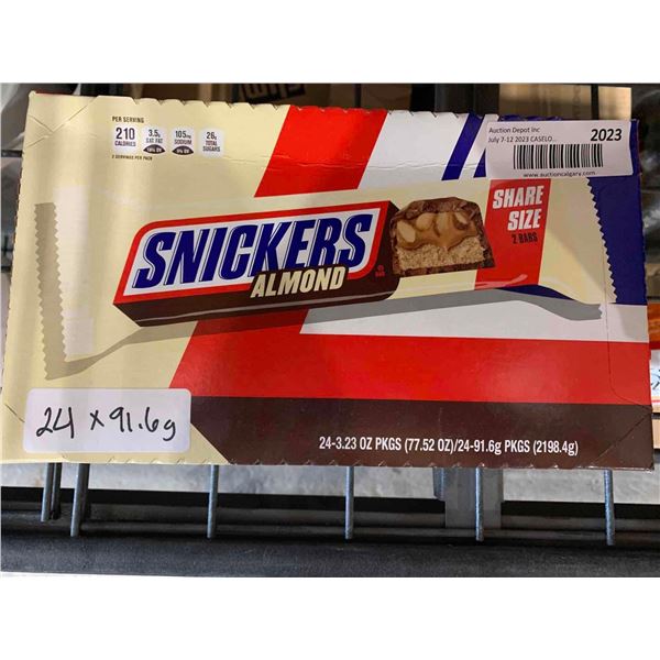 CASE LOT - Snickers almond share size 24 x 91.6g