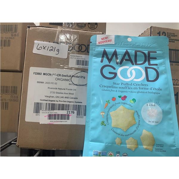 CASE LOT - Made good star puffed crackers 6 x 121g