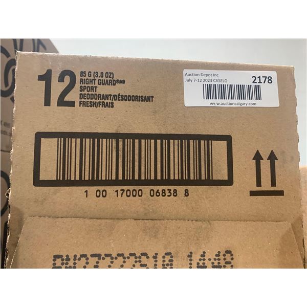 CASE LOT - Right guard deodorant 12 x 85g