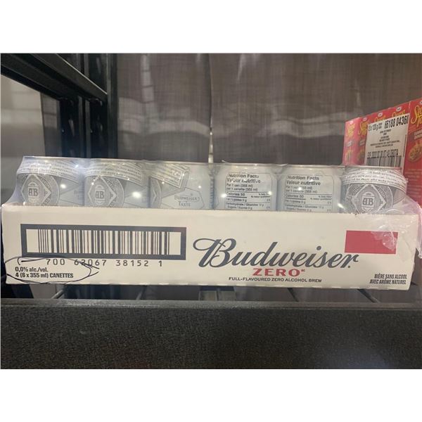 CASE LOT - Budweiser zero 24 x 355ml