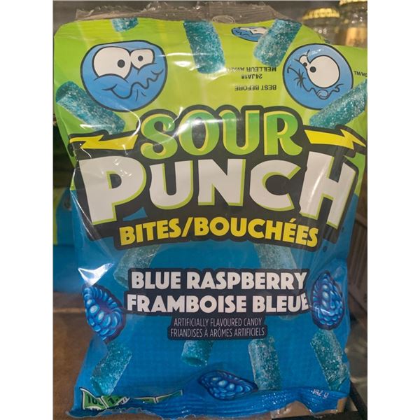 CASE LOT - Sour punch bites blue raspberry 12 x 142g