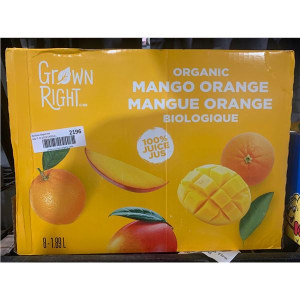 CASE LOT - Organic mango juice 8 x 1.89L