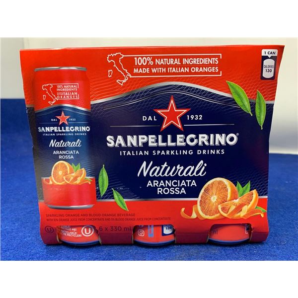 San Pellegrino Italian Sparkling Drinks- Sparkling Orange and Blood Orange Beverage (6 x 330ml)