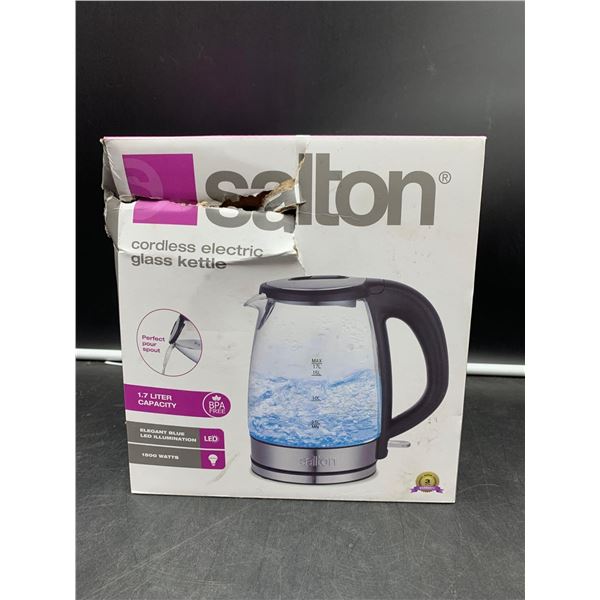 Salton Cordless Electric Glass Kettle 1.7L Capacity