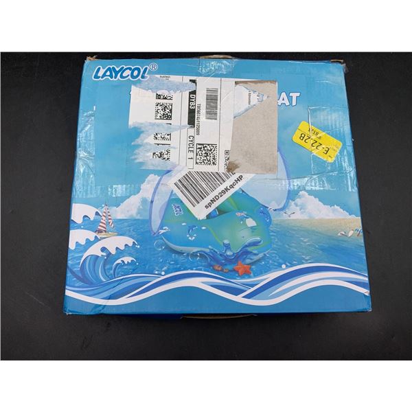 LAYCOL Baby Swimming Float Inflatable Baby Pool Float Ring Newest with Sun Protection Canopy,add Tai