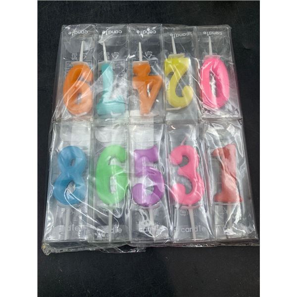 Lot of Birthday Number Candles