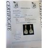 Image 2 : Natural Pearl & Garnet 19.85 Ladies .925 Silver Earrings Appraisal Certificate Value $925.00