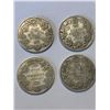 Image 1 : Canada King George V Vintage Silver Quarters Lot of 4 ( 1919-1928)