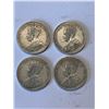 Image 2 : Canada King George V Vintage Silver Quarters Lot of 4 ( 1919-1928)
