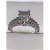 Image 1 : Ladies Princess Cut 1.0 Carat Solitaire Multi Stone Band Engagement Ring size 7