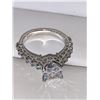 Image 3 : Ladies Princess Cut 1.0 Carat Solitaire Multi Stone Band Engagement Ring size 7