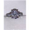 Image 2 : Ladies 1.0 Carat Oval Cut Solitaire with Bezel set shank stones Engagement Ring size 7