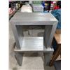 Image 1 : Set of 2 Grey Side Tables See pics for Slight damage