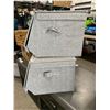 Image 2 : Collapsible Front Opening Felt Fabric Storage Totes lot of 2