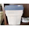 Image 1 : Lot of 4 Storage bins with lids