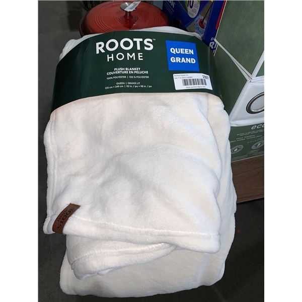 Roots home plush blanket queen size