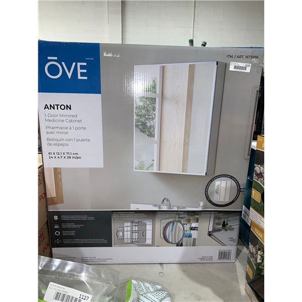 Ove anton1 door mirrored medicine cabinet