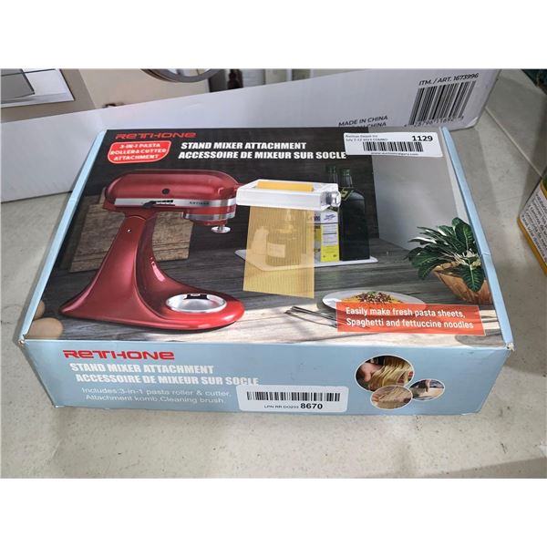 Rethone stand mixer attachment 3 in 1 pasta roller & cutter attachment